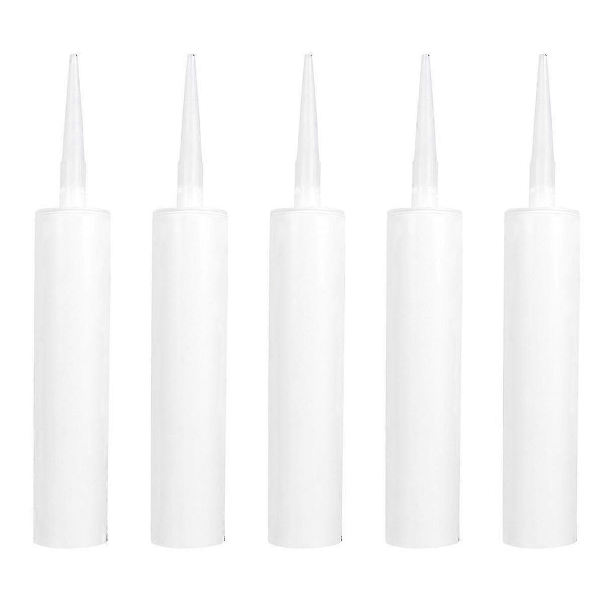 5 Pcs Silicone Tool Caulk Dispenser Tube Refillable Sealant Caulking Tubes Sealant Squeeze Tube Refi