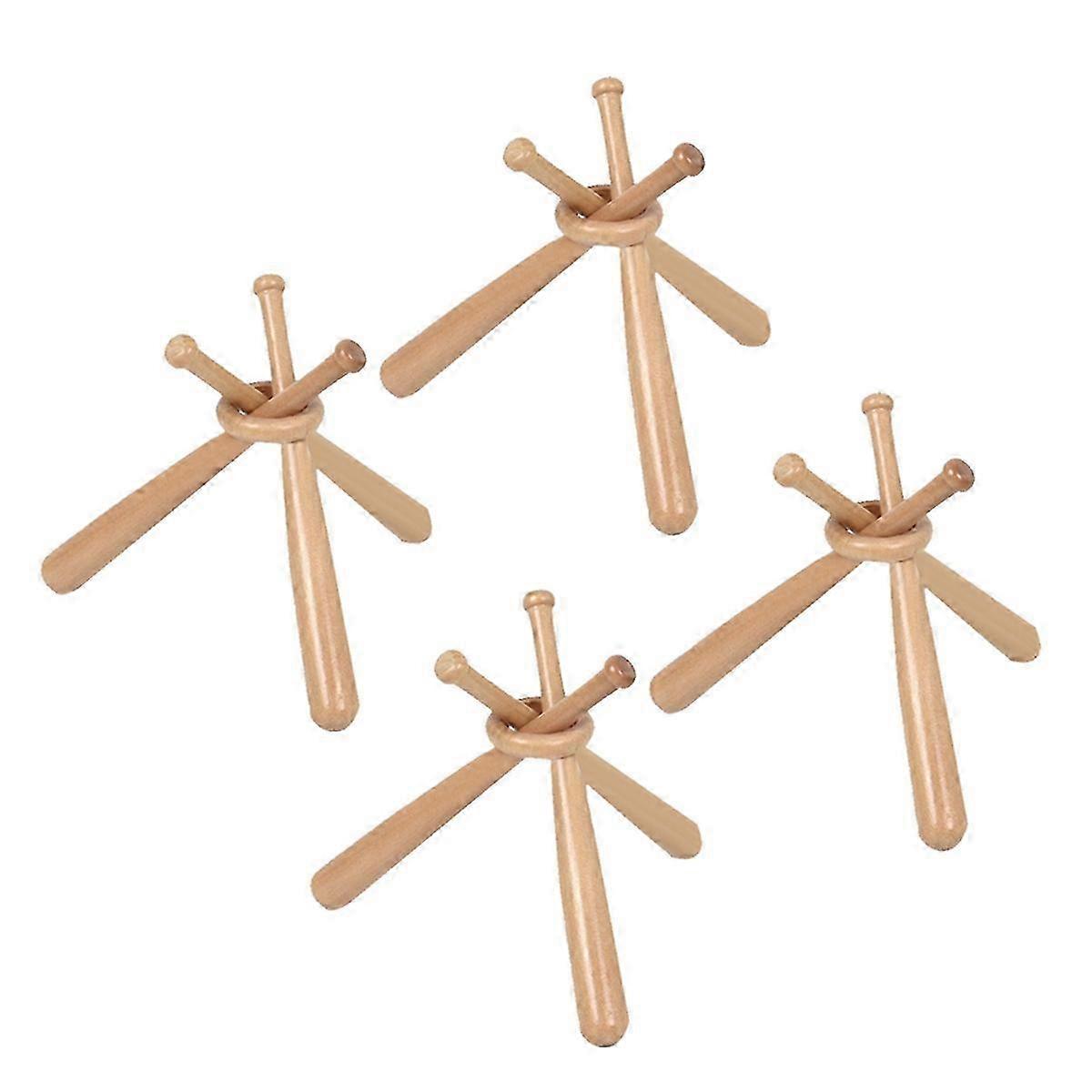 4 Set Wooden Baseball Display Stands - Holder for Collectors & Fans, Perfect Showcase for Memorabilia and Player Autographed Balls