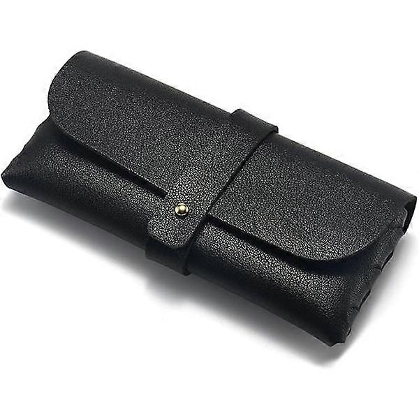 Portable leather glasses case, soft protective eyewear case