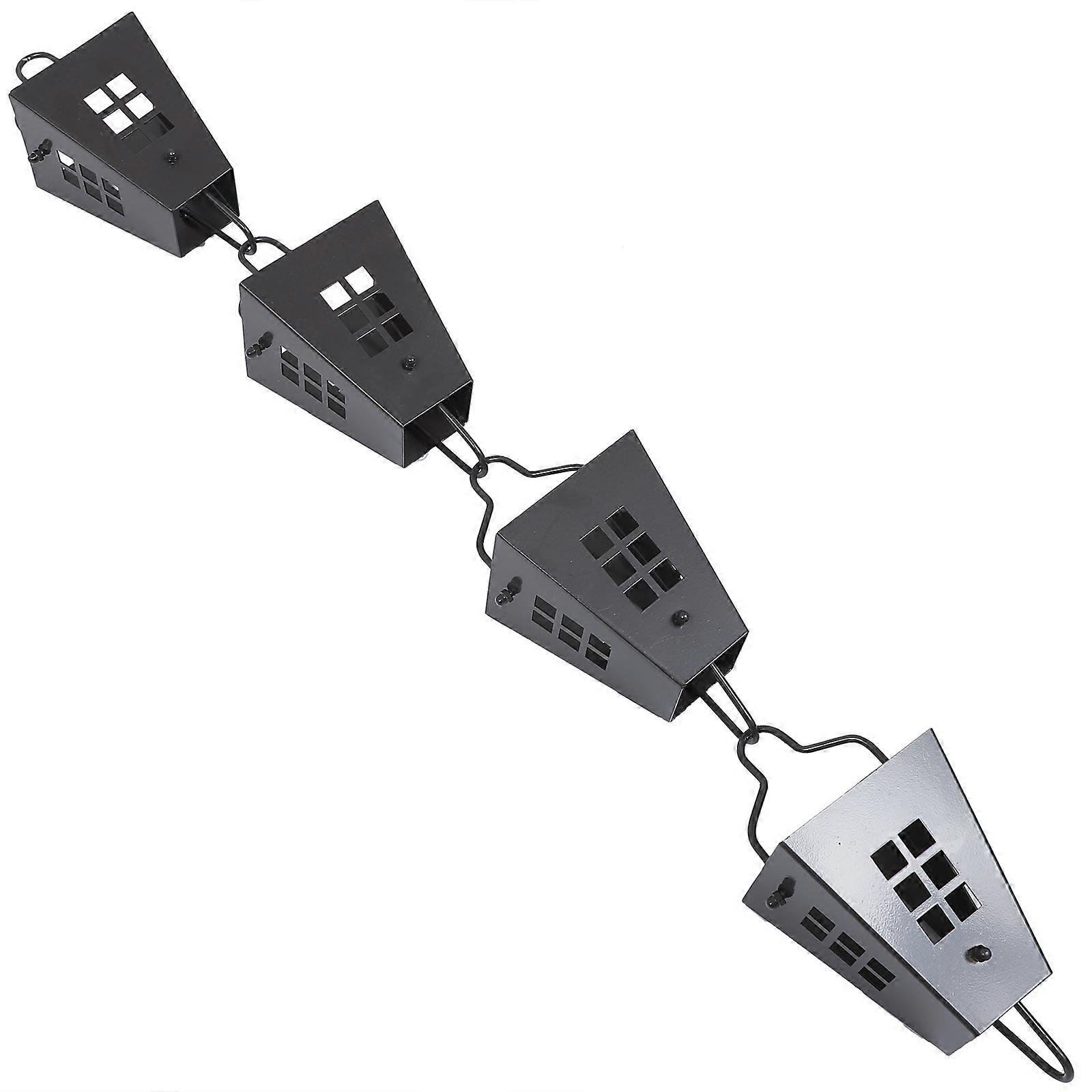 Black Aluminium Alloy Rain Chain for Draining with Workmanship and Beautiful Appearance 1Pc