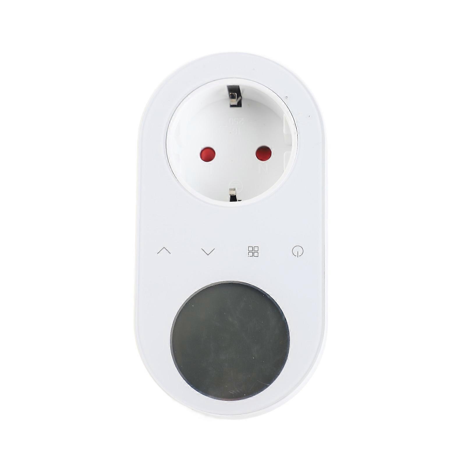 Fiche de sortie de thermostat numérique Prise de courant 16A Régulateur de température 5 + 1 + 1 Six périodes et mode de chauffage et de refroidissement avec bouton tactile Écran LCD f
