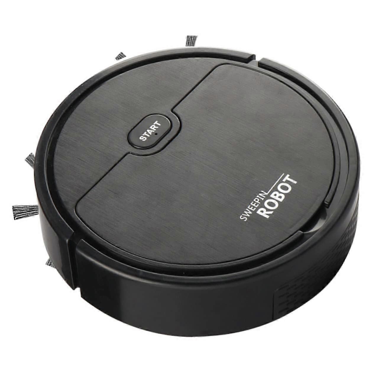 Sweeping Robot Vacuum Cleaner Mini Self-Cleaning Wet Dry Electric Vacuum Cleaner Black Plastic for Home Use