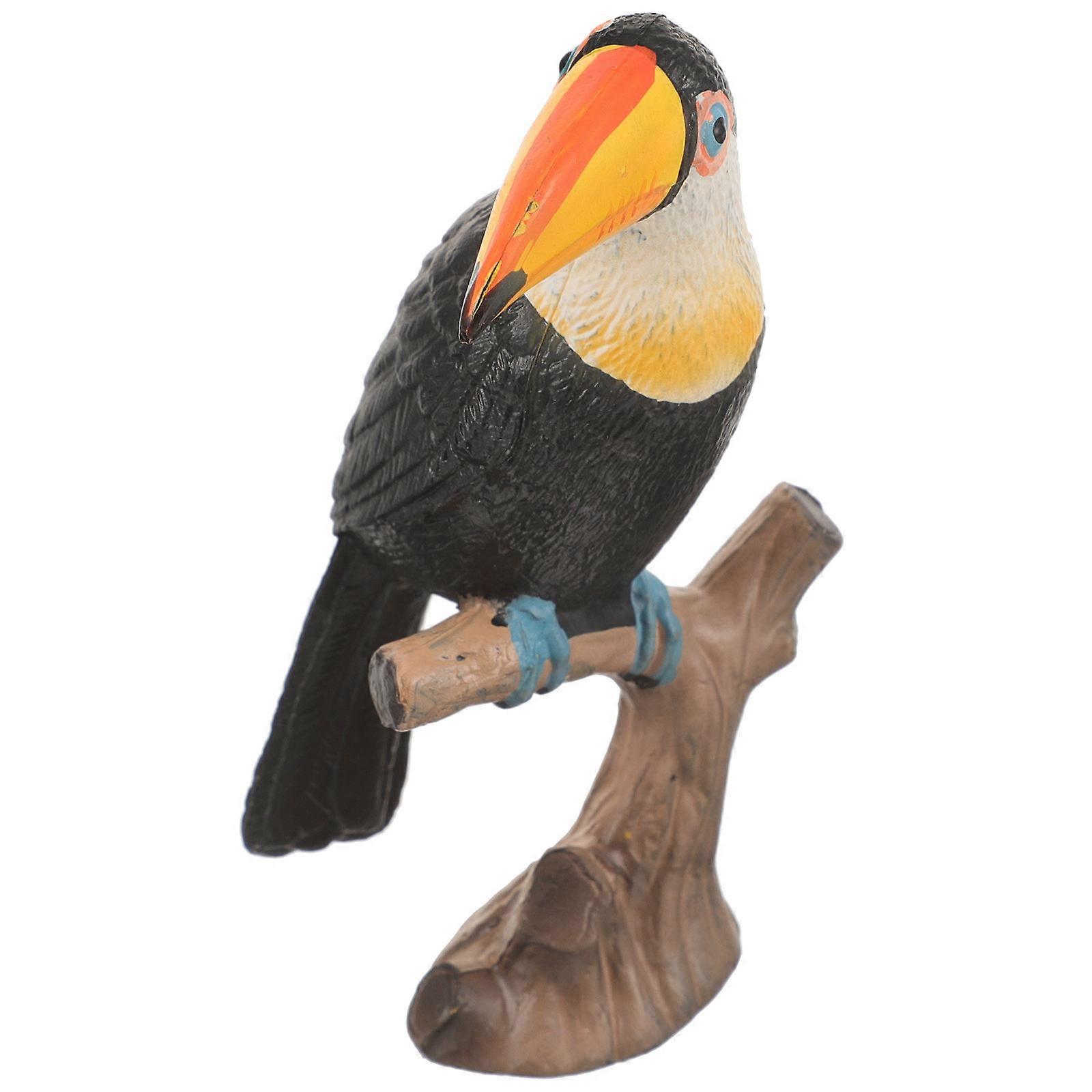 Plastic Toucan Model Home Decoration Educational Prop Assorted Color 9.5x6x4 Cm 1Pack