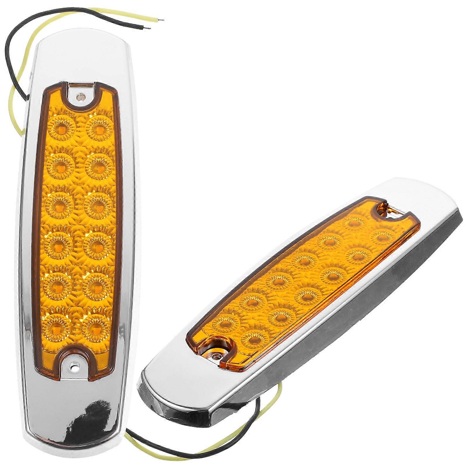 Side Marker Light Truck Wide Lighting Angle High Brightness Pc Material 2Pcs