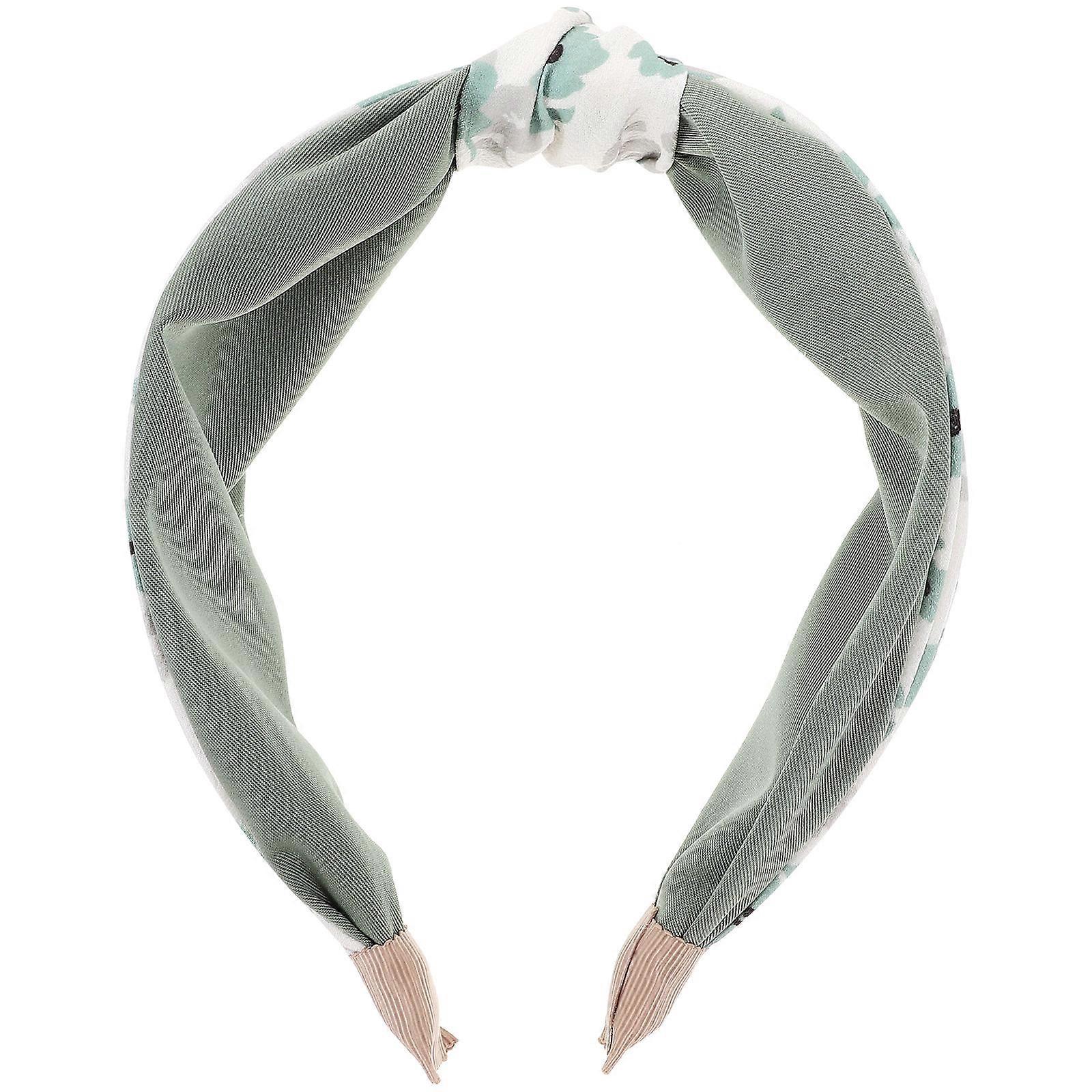 Elegant Headband Retro Style Headwear Floral Design For Parties Green 17x12cm 1Pcs