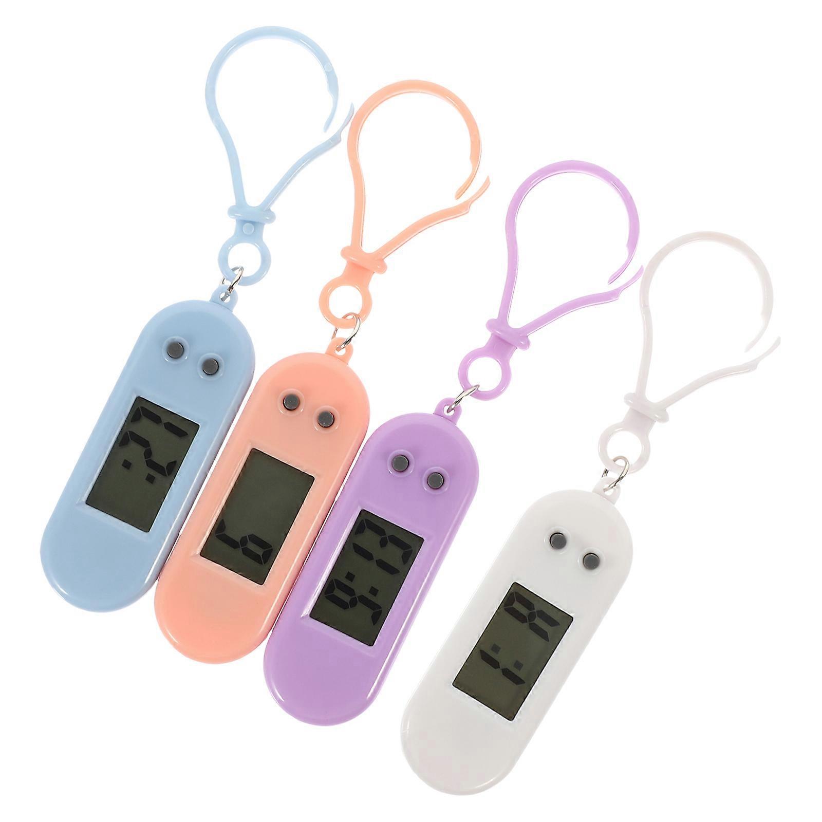 Simple Pocket Watch with Keychain Design for Time Display Made of Plastic Assorted Color
