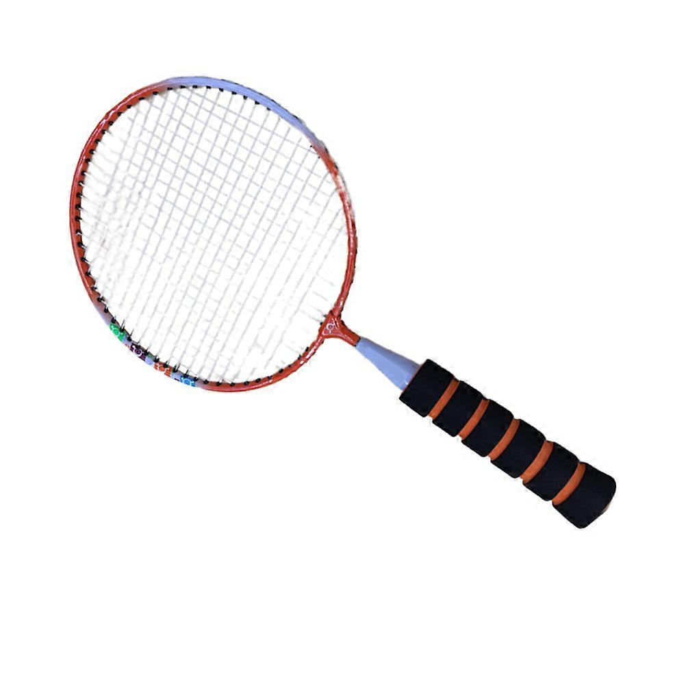 Children Badminton Racket Set Portable Durable Nylon Alloy 43x22cm Tighten Thread 1 Pair