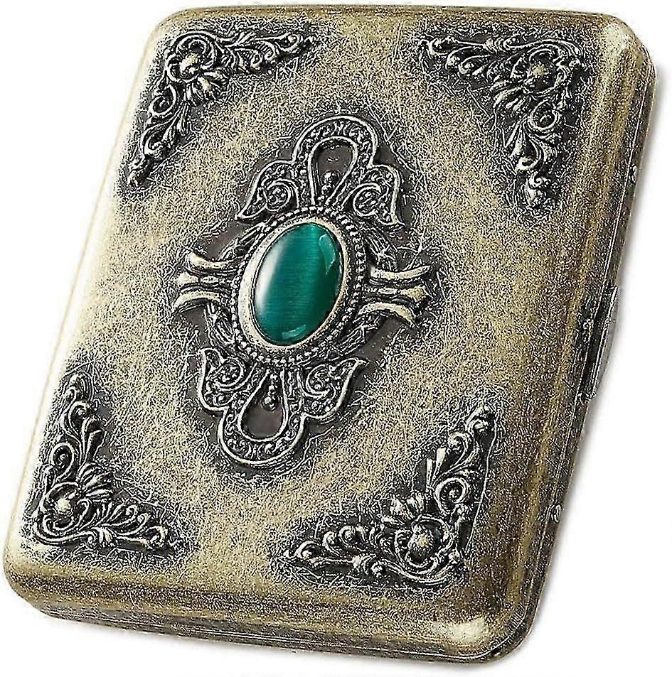 Cigarette Case Box Metal Retro 85mm King Size 18 22 Capacity Sturdy Double Sided Spring Clip Open Pocket Holder Vintage