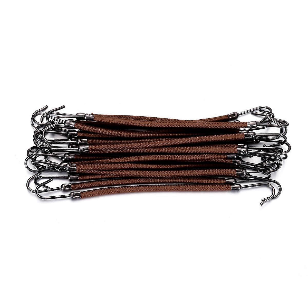 FRCOLOR 20 Pieces Ponytail Hooks for Hair Styling Braid Coffee Color Polyester Material