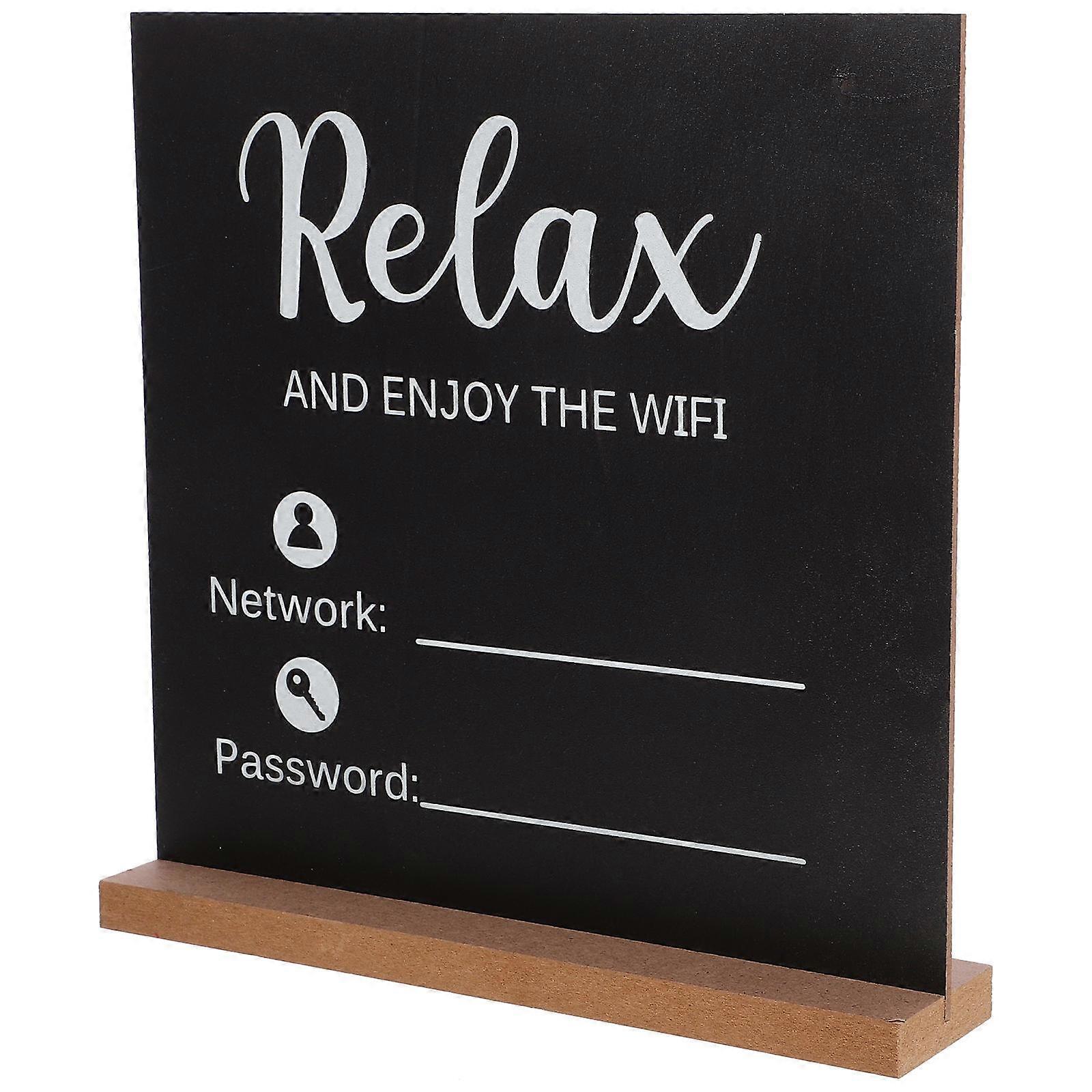 Wood WiFi Password Sign Board for Displaying at Home Office or Color 7.8 Inches