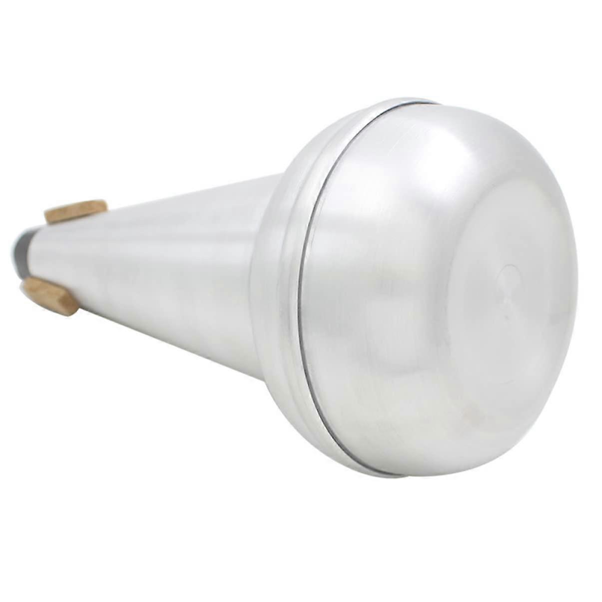 Tenor Trombone Mute Aluminum Alloy for Studio and Home Use, Silver Finish, Compatible with Tenor Trombones
