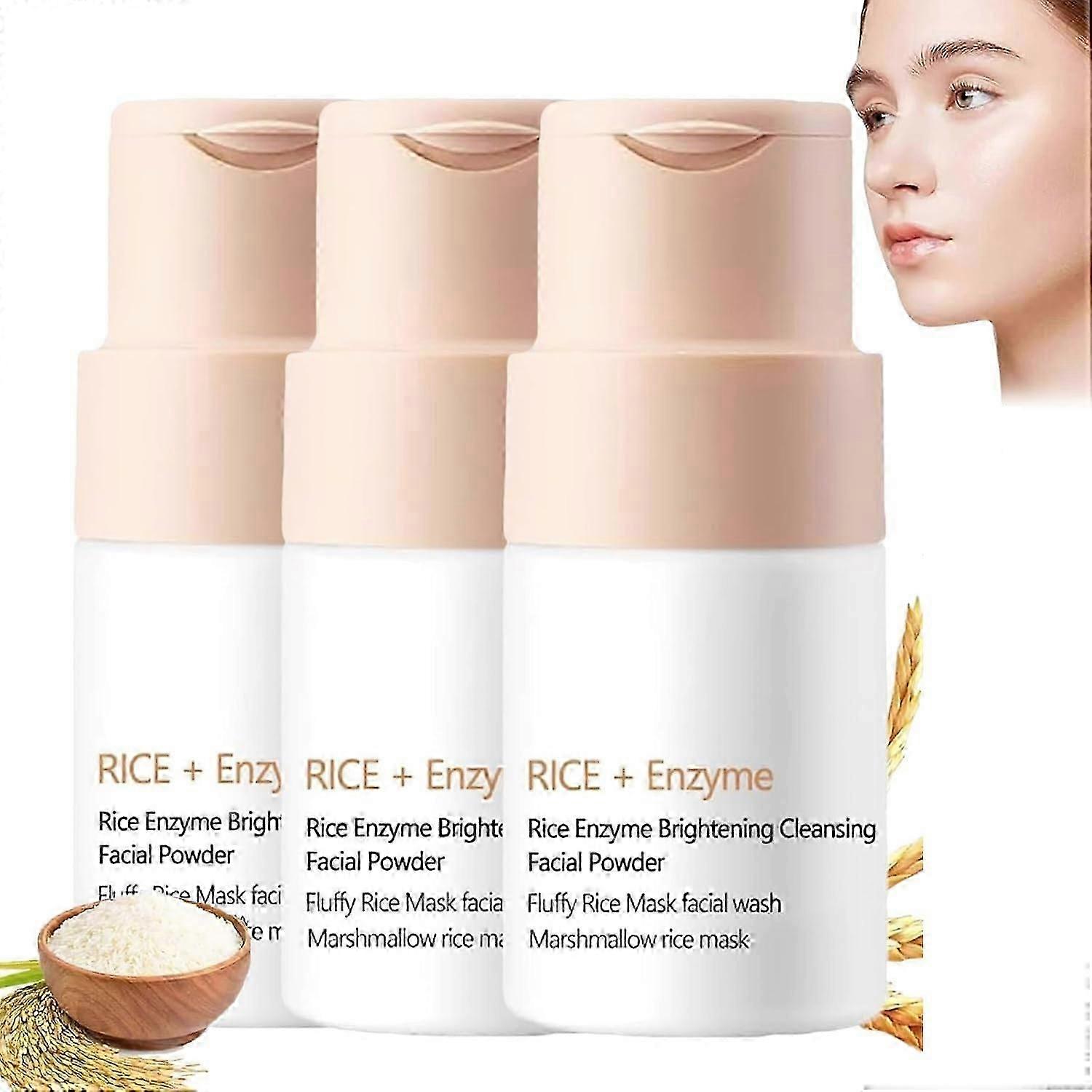 Brightening Rice Enzyme Cleansing Powder  Marshmallow Rice Wash for a Soft and Fluffy Complexion