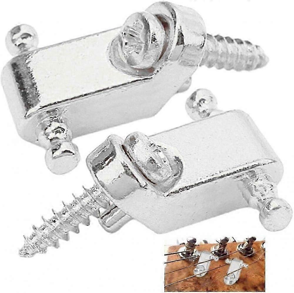 Guitar String Retainer 2pcs Electric Guitar Roller String Trees Retainer With Screws String Retainer For Electric Guitar