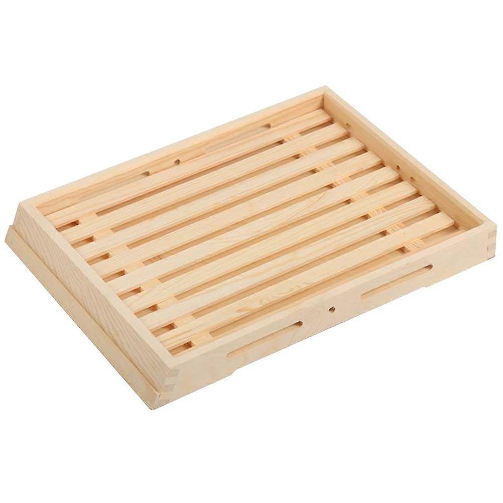 Light Yellow Bread Tray for Eating with Smooth Surface Easy to Clean and Store 7.9 inches