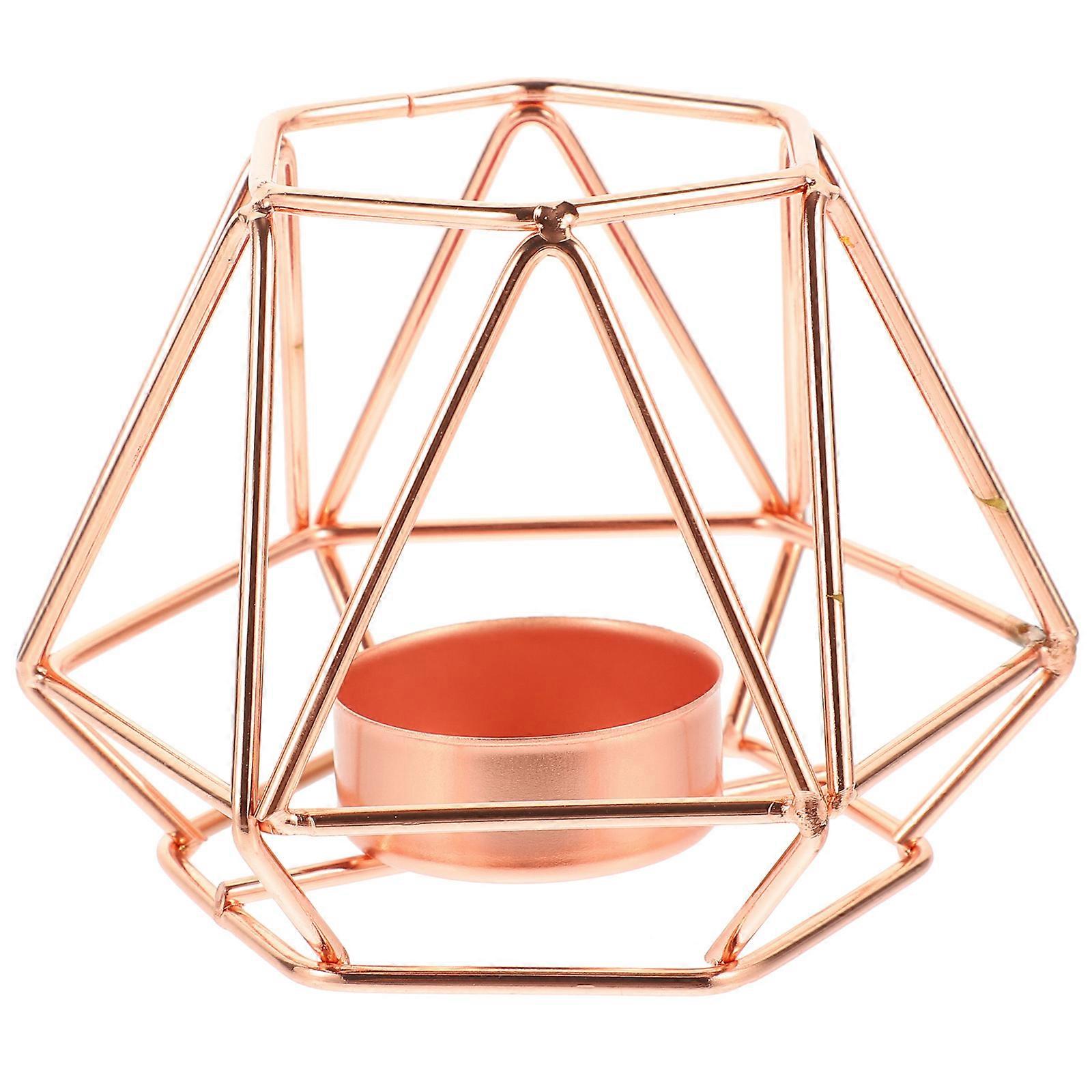 Candleholders For Table Decor Geometric Metal Practical 1Pcs