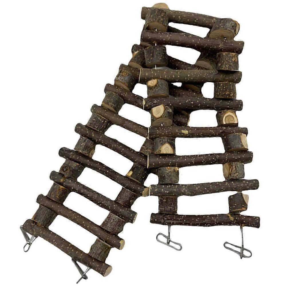 Dark Brown Parakeet Climbing Ladder Toy for of Synthetic Material 7 inches