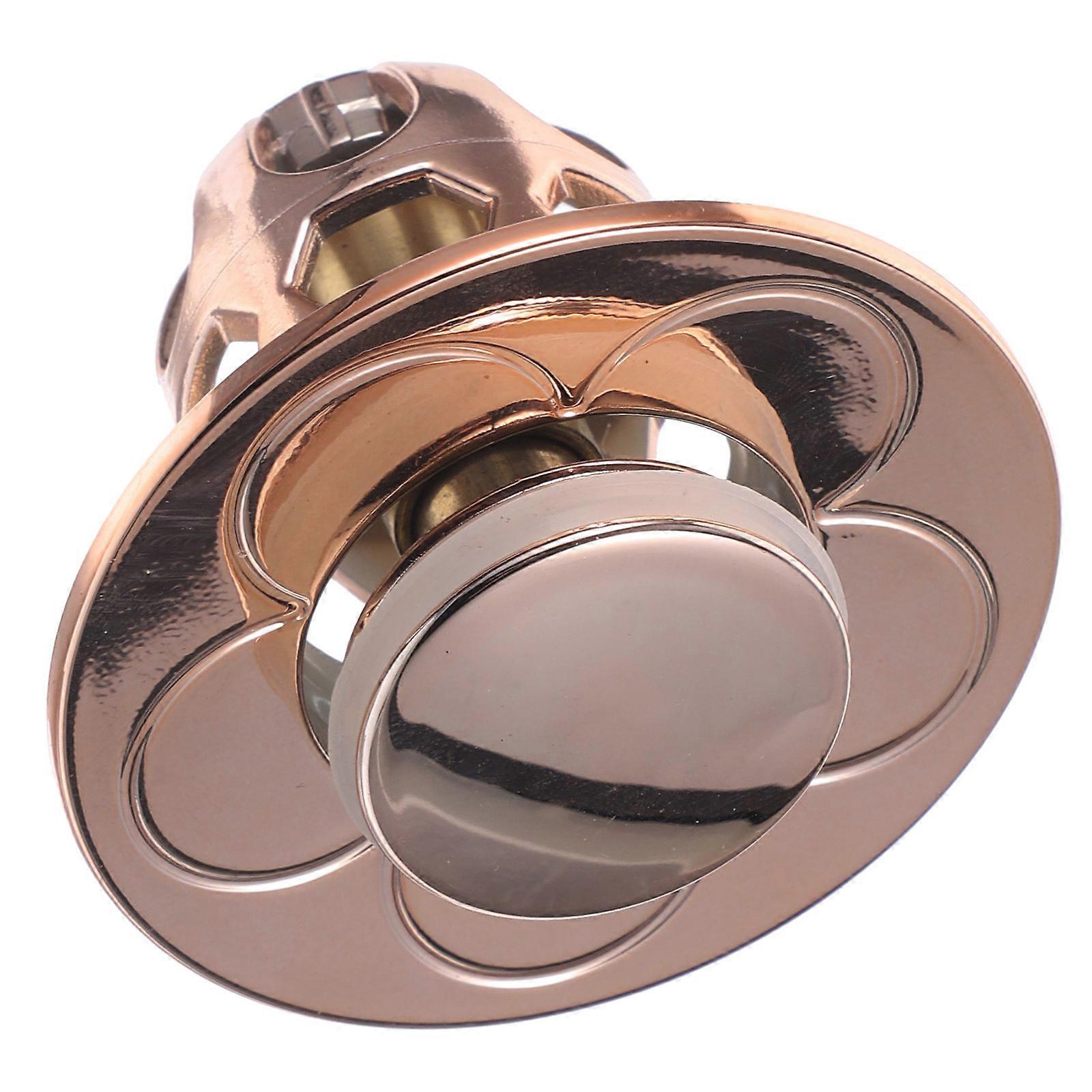 Copper Bathtub Drain Plug with Rose Gold Finish for Basin Use Easy to Install and Prevent Clogs 1.5 inch diameter