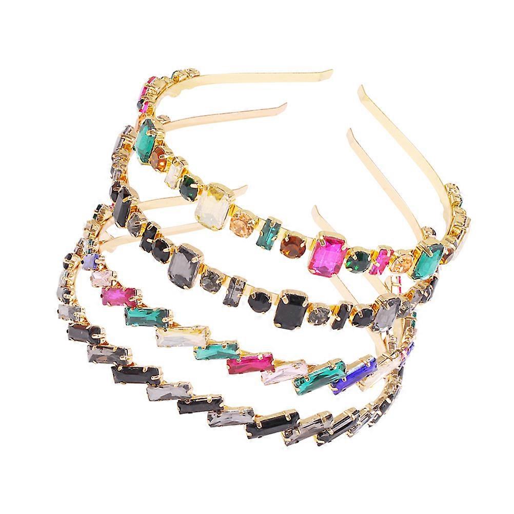 Stylish Headband for Women Made of Alloy and Glass with Rhinestone Design for Decoration 1pc