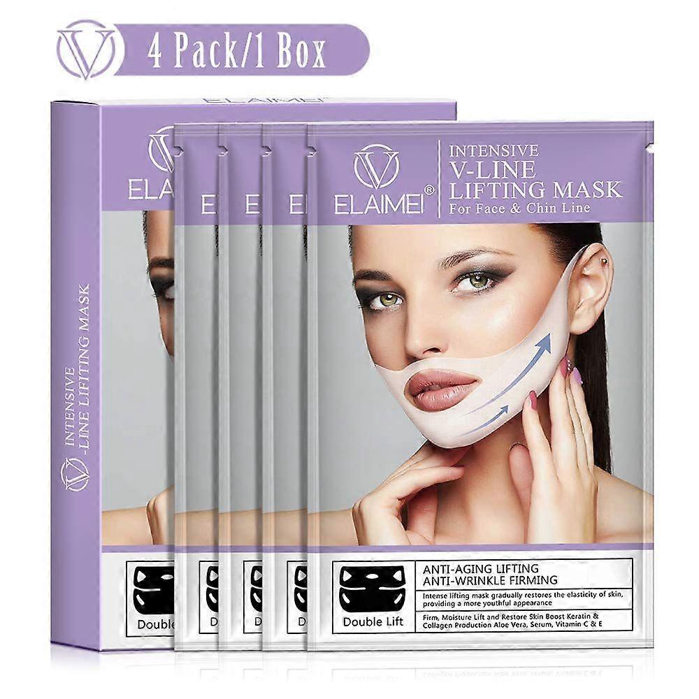 V Line Lifting Mask Collagen for face, Chin Mask Strap For face and Jawline, Improves Double-chin, Jawline, Wrinkles and Neck Lines, Deep Moisturizing