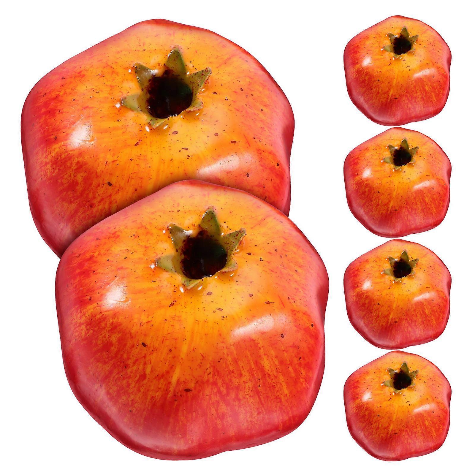 Realistic Appearance 6Pcs Artificial Pomegranate Foam Decoration Ideal For Photography And Food Trade Display