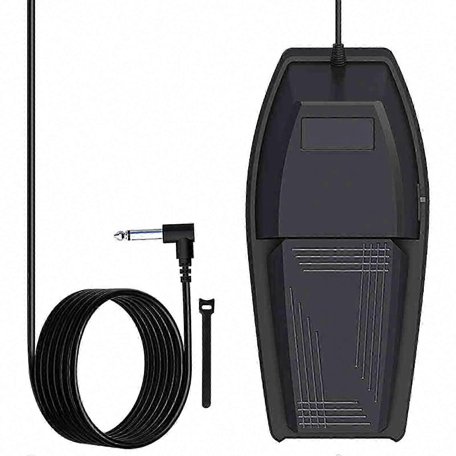 Piano Sustain Pedal Keyboard Foot Pedal ABS Texture Suitable for Digital Keyboards Instruments Nonslip Silicone Base