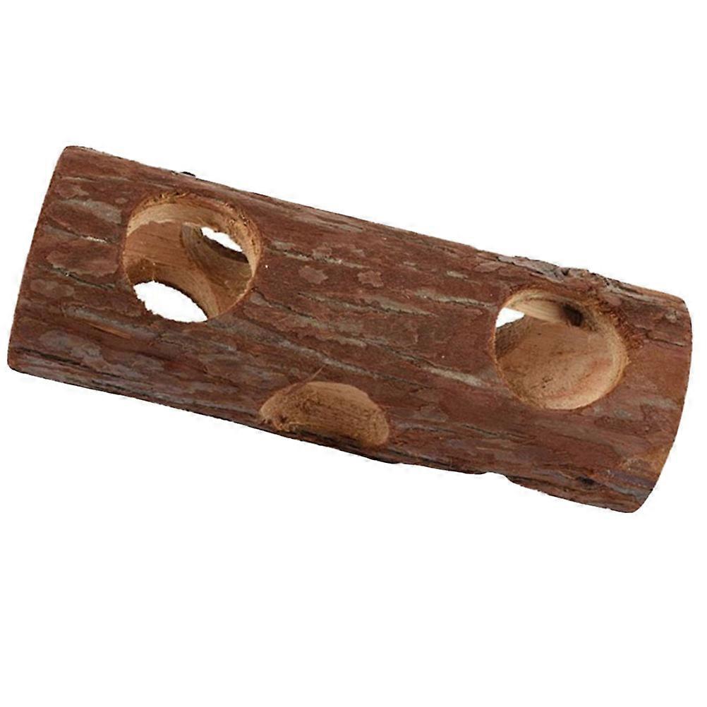 Natural Solid Wood Hamster Tunnel Bite Resistant Hideout for Hamsters, Guinea Pigs, and Small Pets – Safe Chewable Rat Toy for Physical Activity and