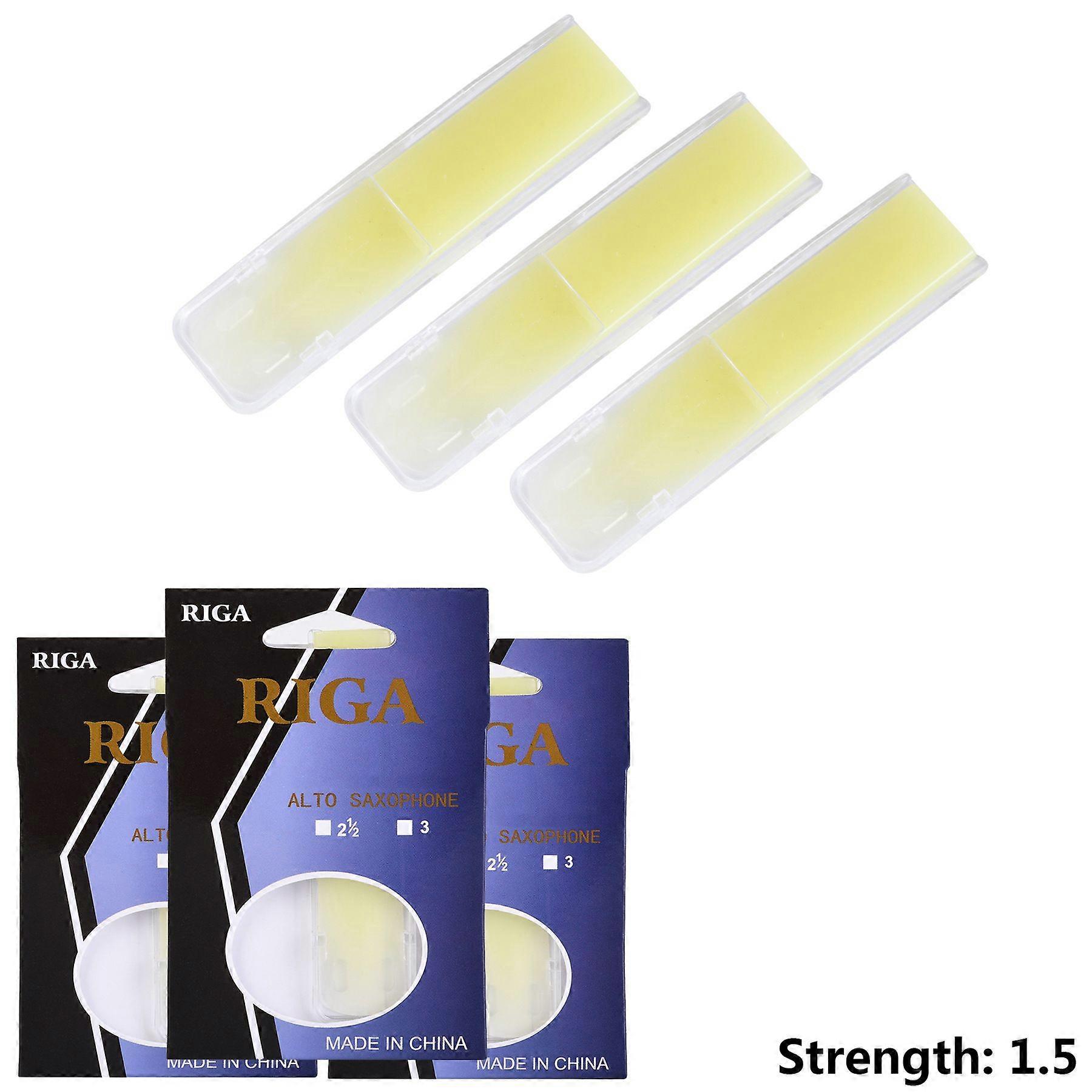 3-pack resin reeds Alto Saxophone reeds - hardness 1.5, 2.0, 2.5 Alto Sax Reed