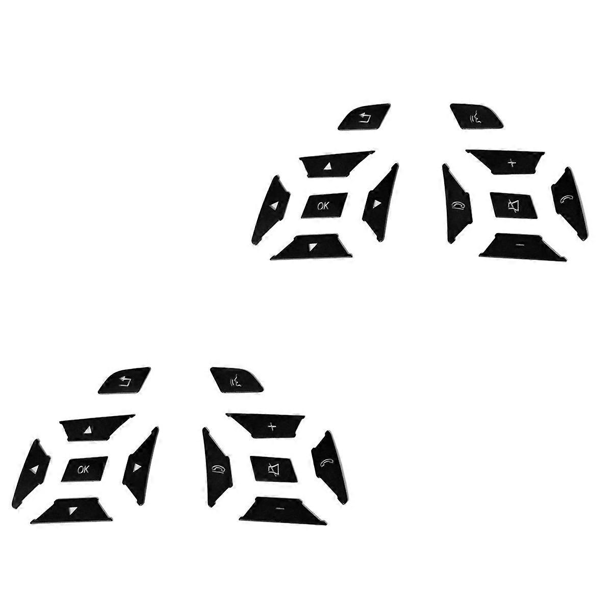 2X Steering Wheel Button Switch Trim Cover Sticker for C E Ml Cla Gla Sl Class W176 W212 W204