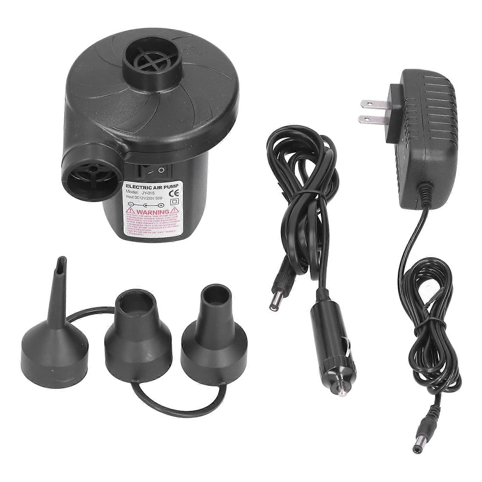 Luftpumpe Dual-Use Inflation Deflation AC DC elektrische Luftpumpe mit Autoladegerät US-Stecker 100?240V