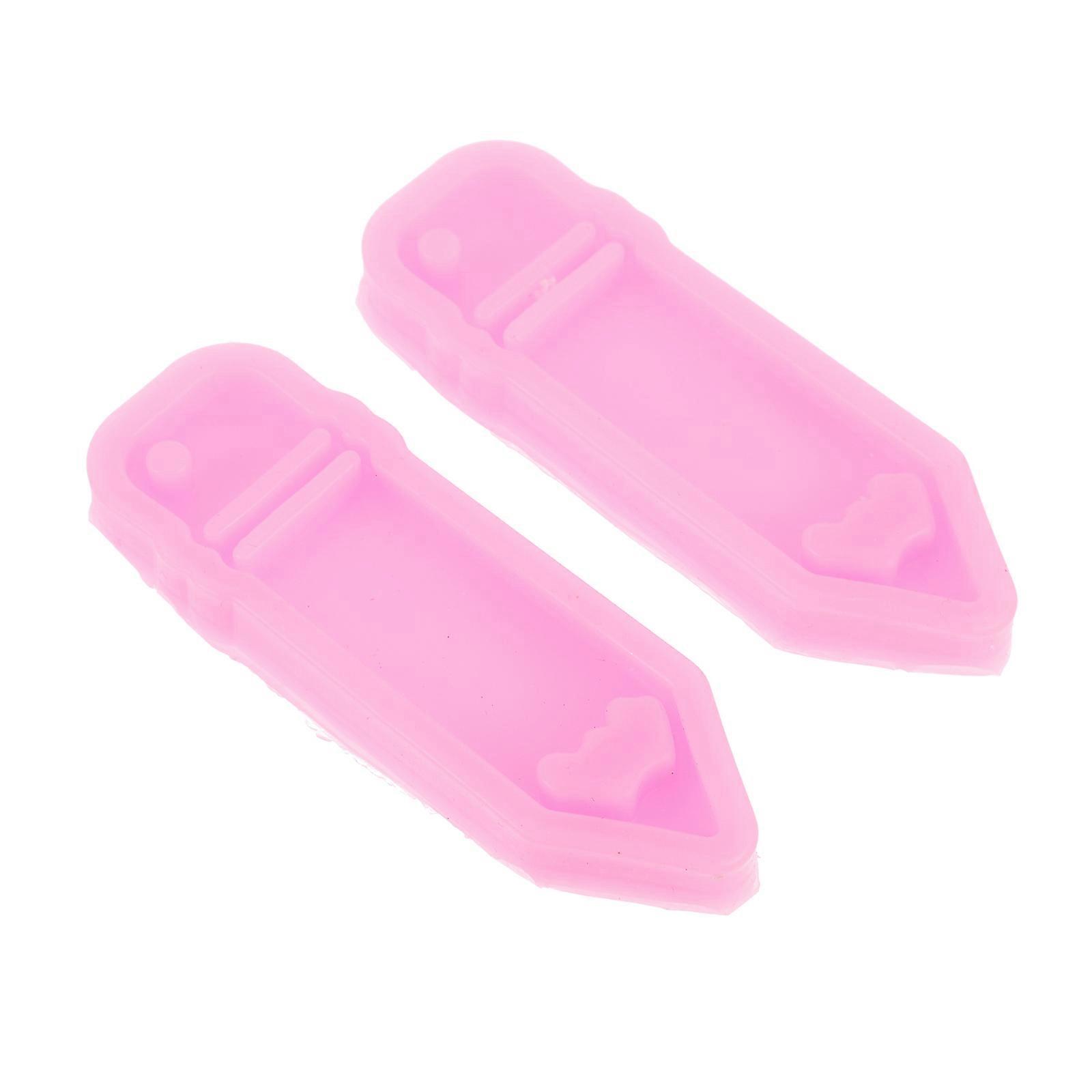 2 Pcs Keyring Pendant Mold For DIY Projects And School Supplies Perfect For Craft Enthusiasts Made From Comfortable Silicone Material