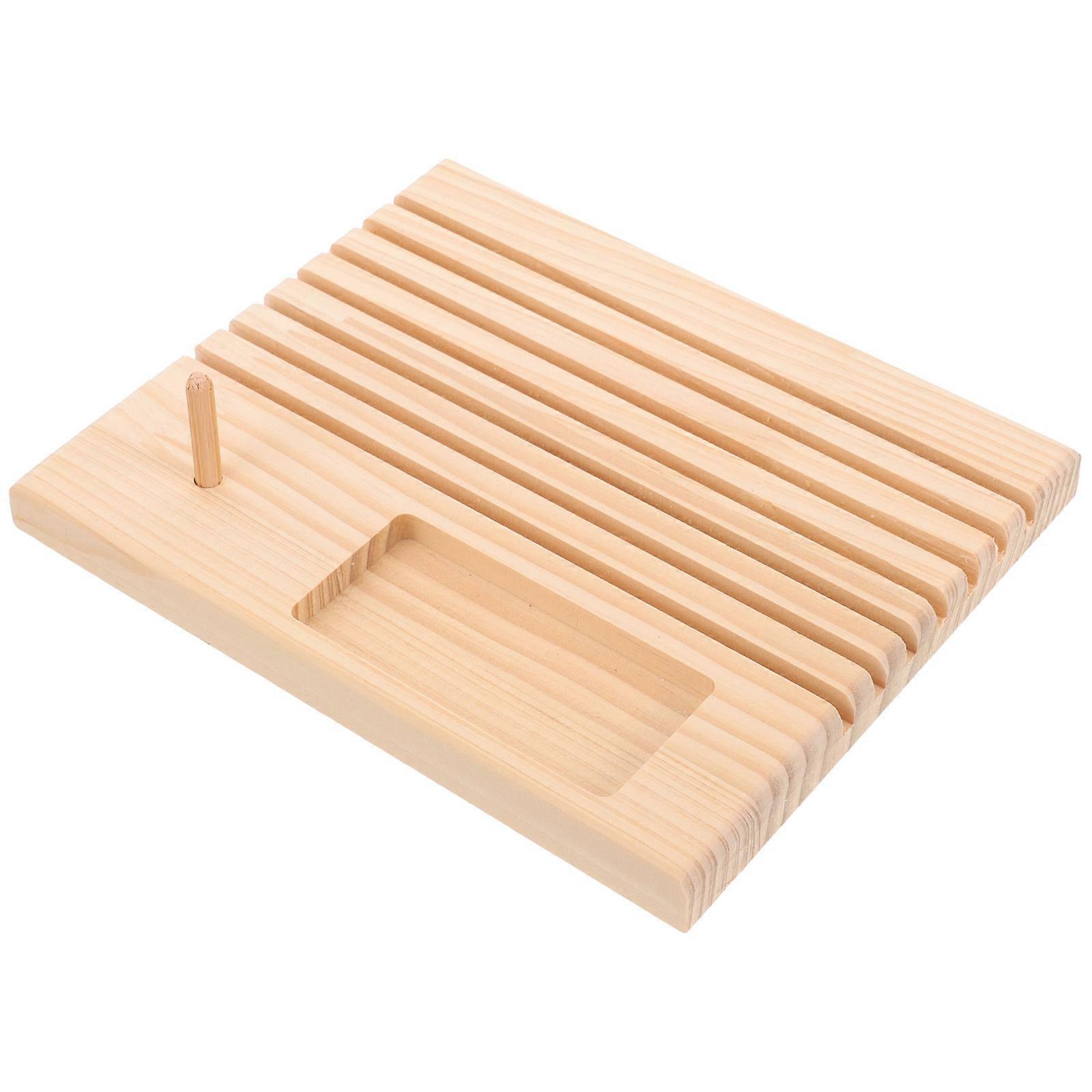 Sewing Tool Holder Rack Embroidery Thread Storage Stand Designed For Crafting Projects Practical Light Yellow Material Prevent Entanglement 1Set