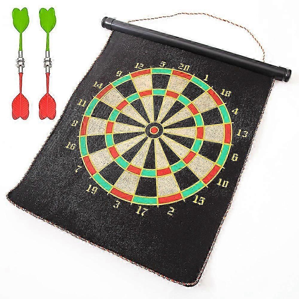 Family-Friendly Magnetic Dartboard Set for Indoor Entertainment - Double-Sided Design