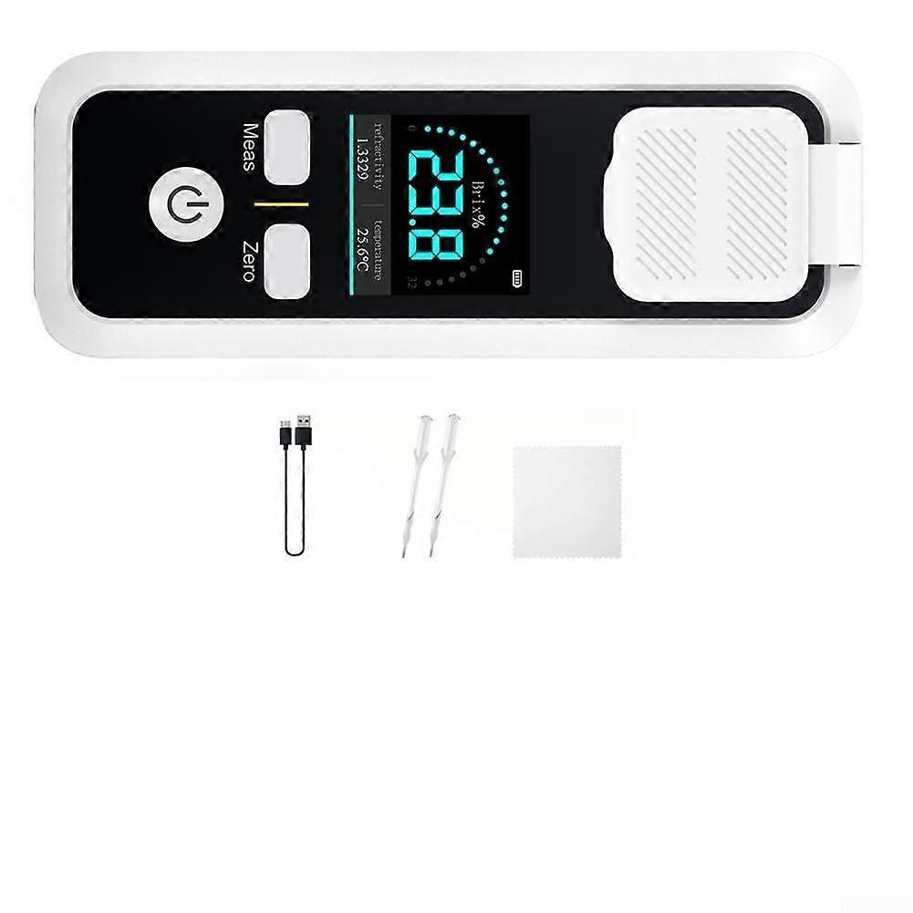 Rechargeable Brix Sugar Refractometer, Digital For Juice Testing, Auto Off, Portable Pocket Size, Model JBM10