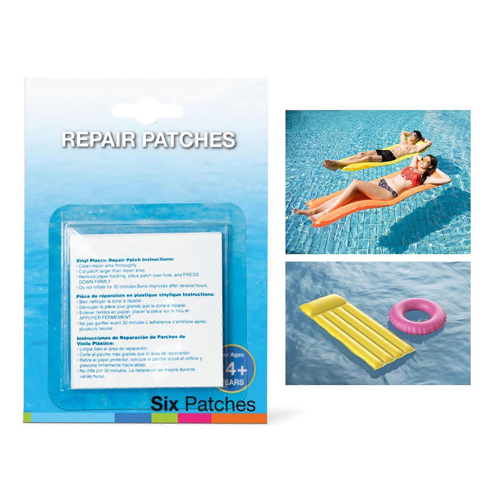 6 Pcs Inflatable Repair Patch Waterproof Flexible Self Adhesive Pool Patch for Inflatable Beds Sofas Boats 