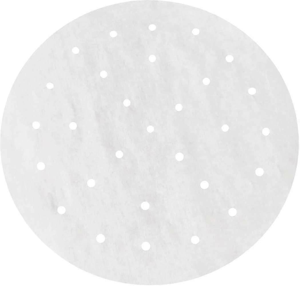 100 Stück 9 Zoll perforiertes Papier Bambus Dampfgarer Papier Liners Dampfgarer (A-5-F6)