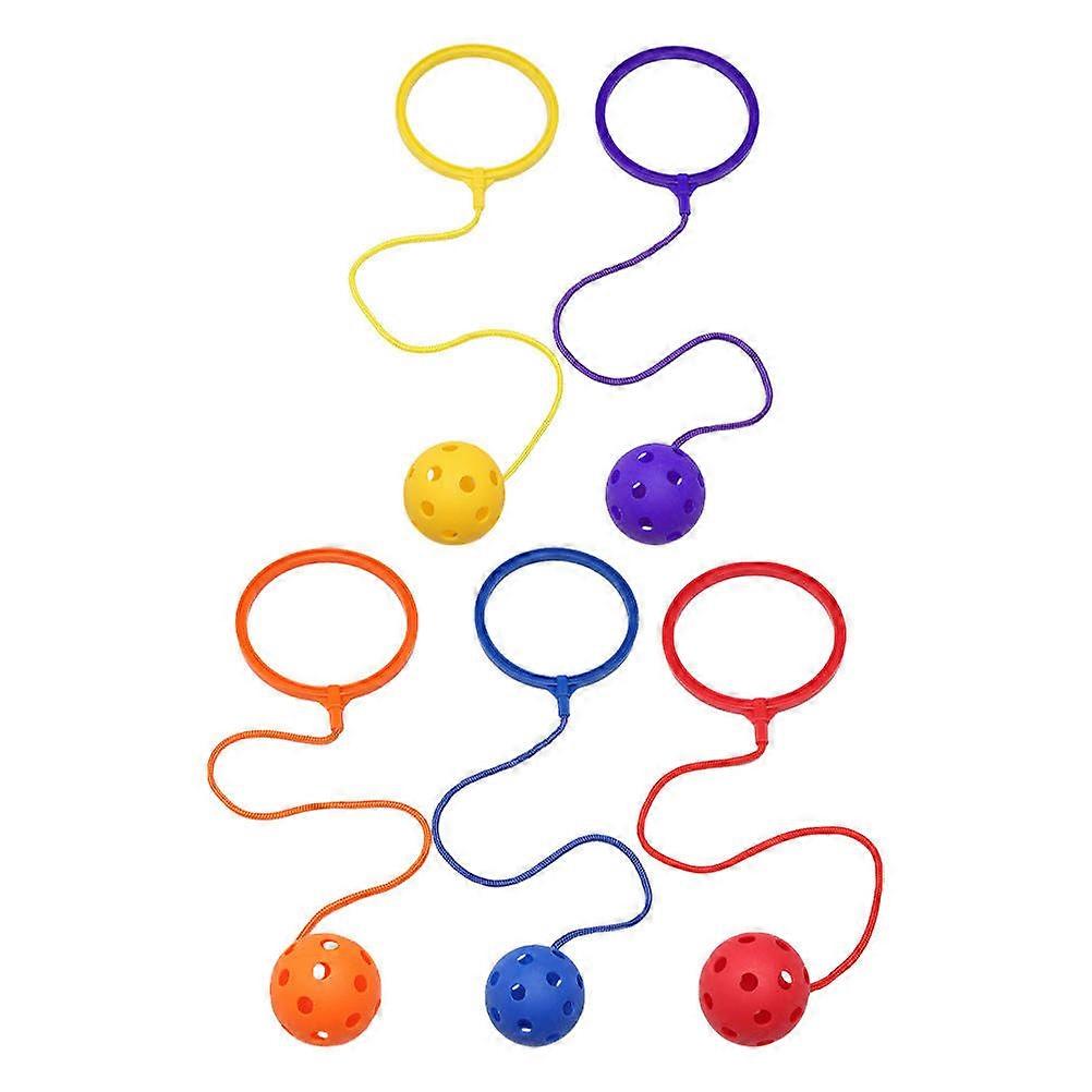 Fidget Balls For Kids Entertainment Ankle Skip Ball Random Color Exercise 5Pack