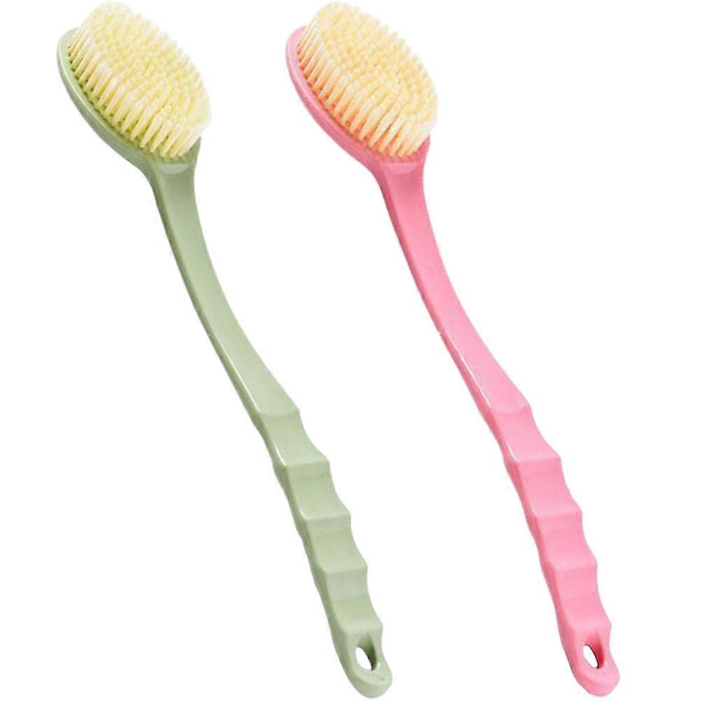 Long Handle Back Scrubbers For Adults Bath Time Assorted Color Skin Cleaning 2Pcs