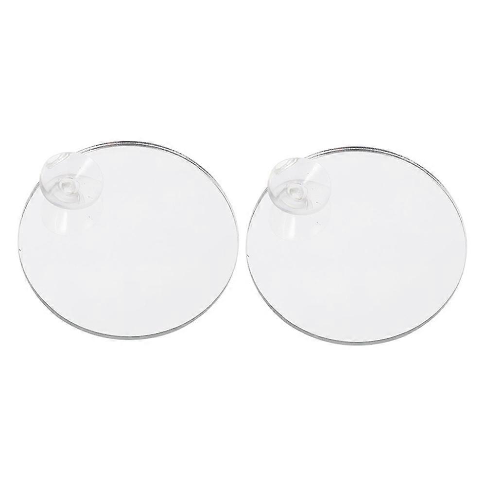 Betta Floating Mirror Toy with Dualsided Design and Suction Cup for Aquarium Daily Use Multi Acrylic 2pcs