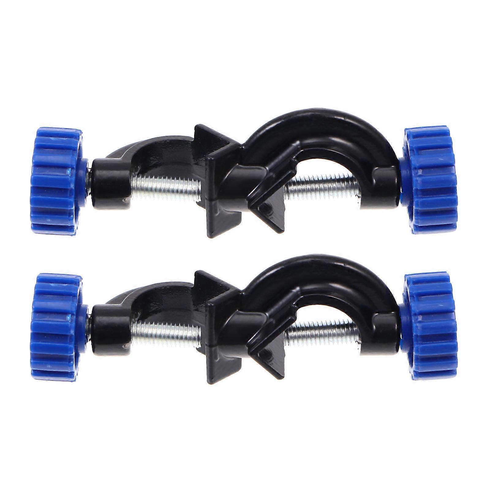 Adjustable Cross Clamp Holder 2pcs   Heavy Duty Right Angle Stabilizing Clips for Lab Equipment & Home Use with Rotatable Knobs