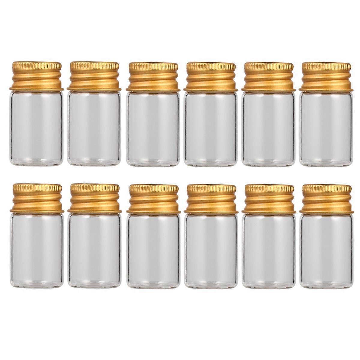 Aluminum Glass Storage Bottles with Screw Lids   Sealed Transparent Ink Bottles for Crafting & Decoration (Set of 1, Includes Plastic Box)