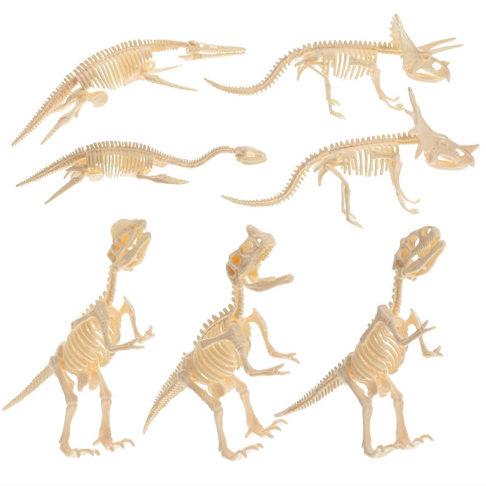 7pcs Dinosaur Skeleton DIY Educational Puzzle Set for Realistic Dinosaur Models – Ideal for Early Learning, Imagination Development & Birthday Party