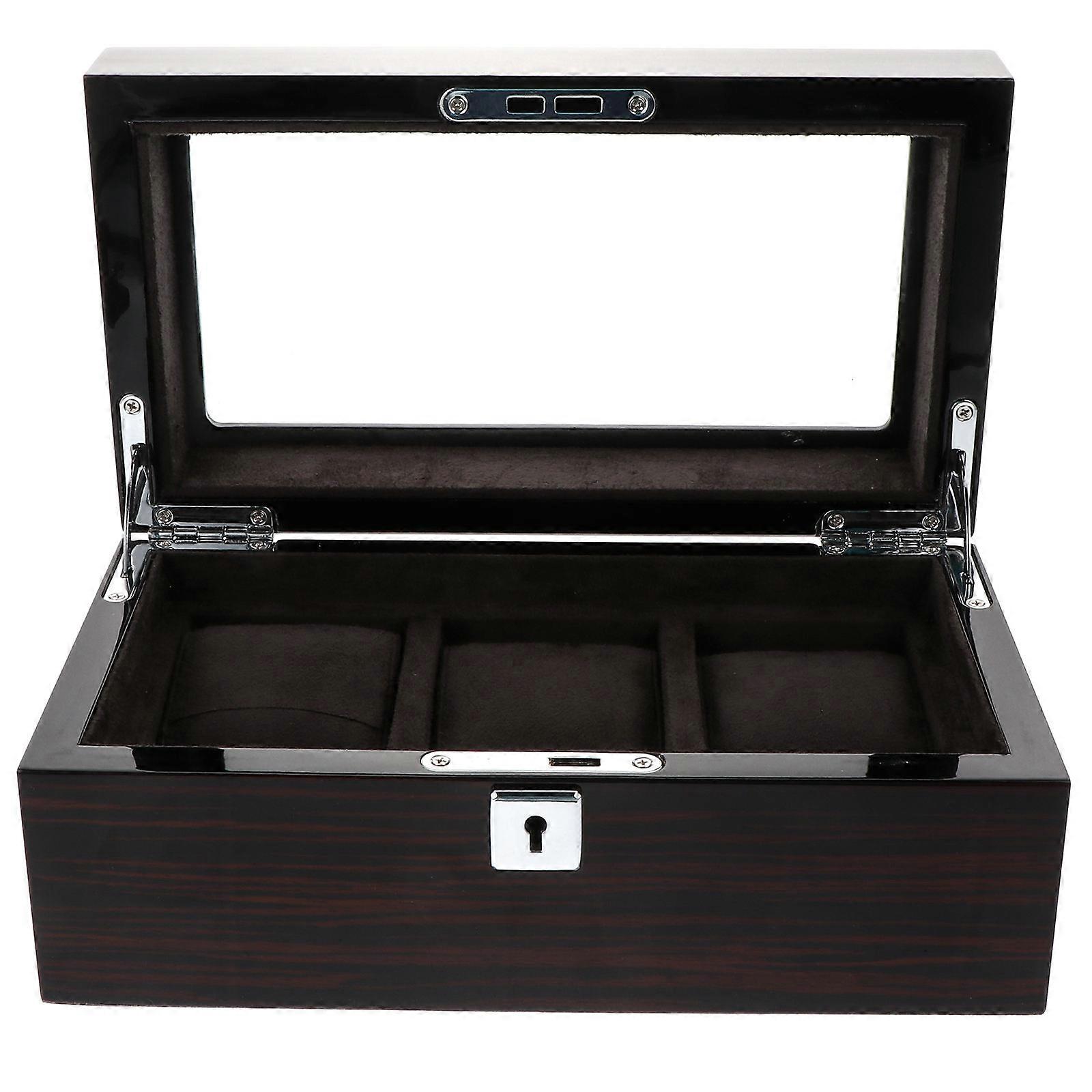 Elegant Wood Watch Case Box For Collecting Men's Watches Ideal For Home Use And Travel Use In Rectangular Shape 1Pcs