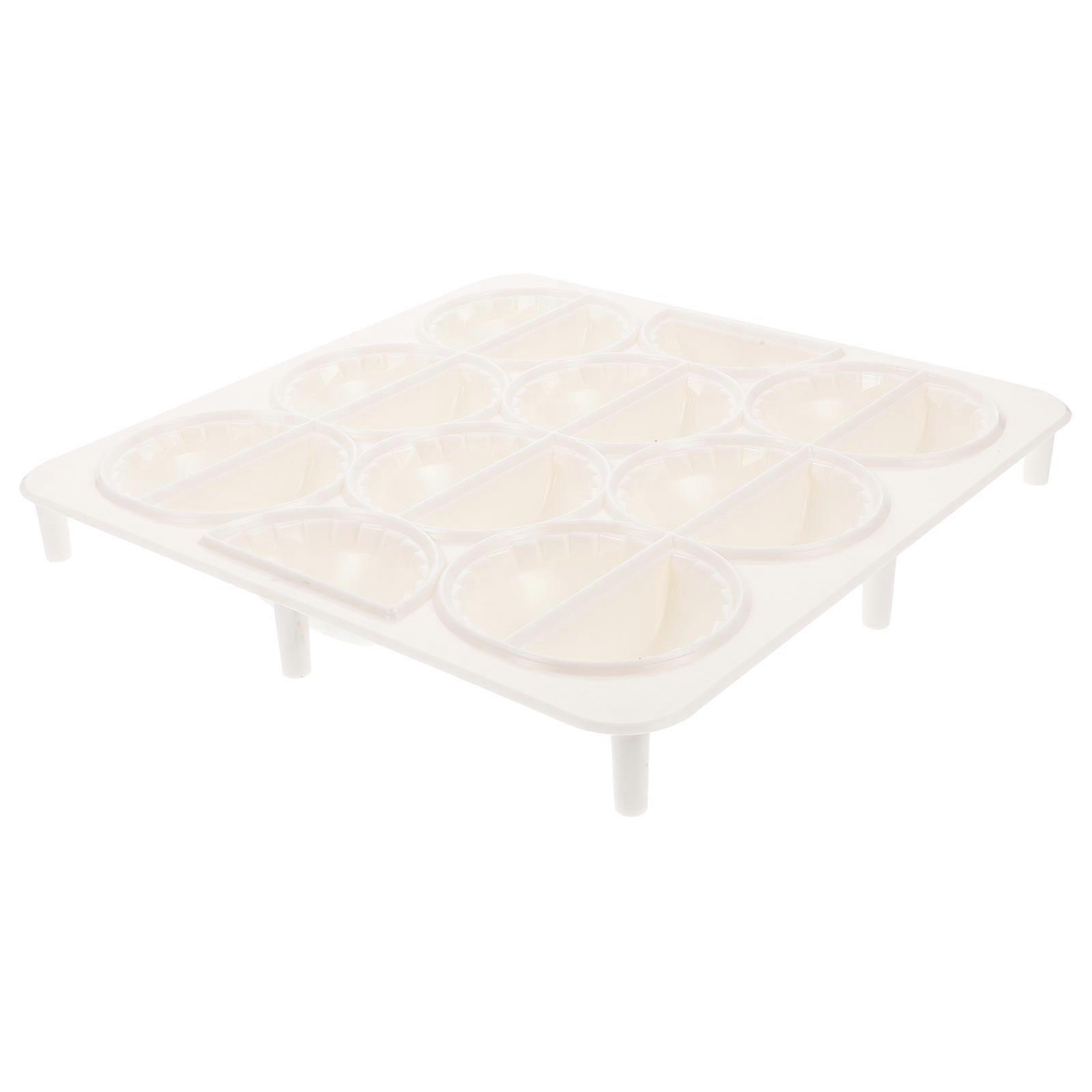 Dumpling Wrapper Maker Manual 18 Holes Kitchen Use Dough Press Beige 1Set