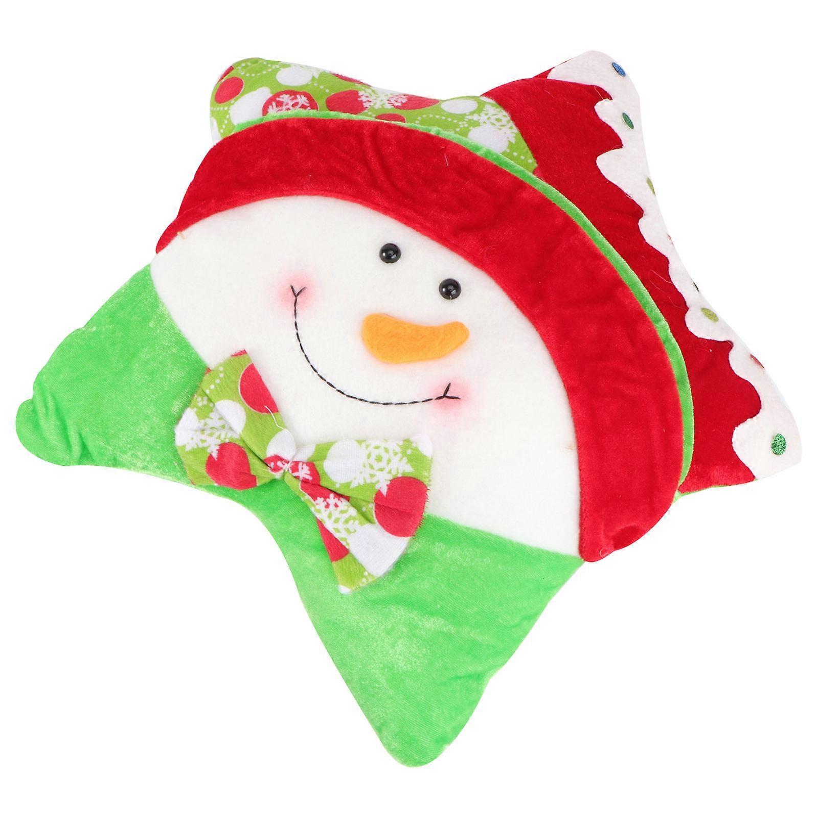 Green Christmas Pillow for Decor with Polyester Material and Attractive Theme Pattern 1pc
