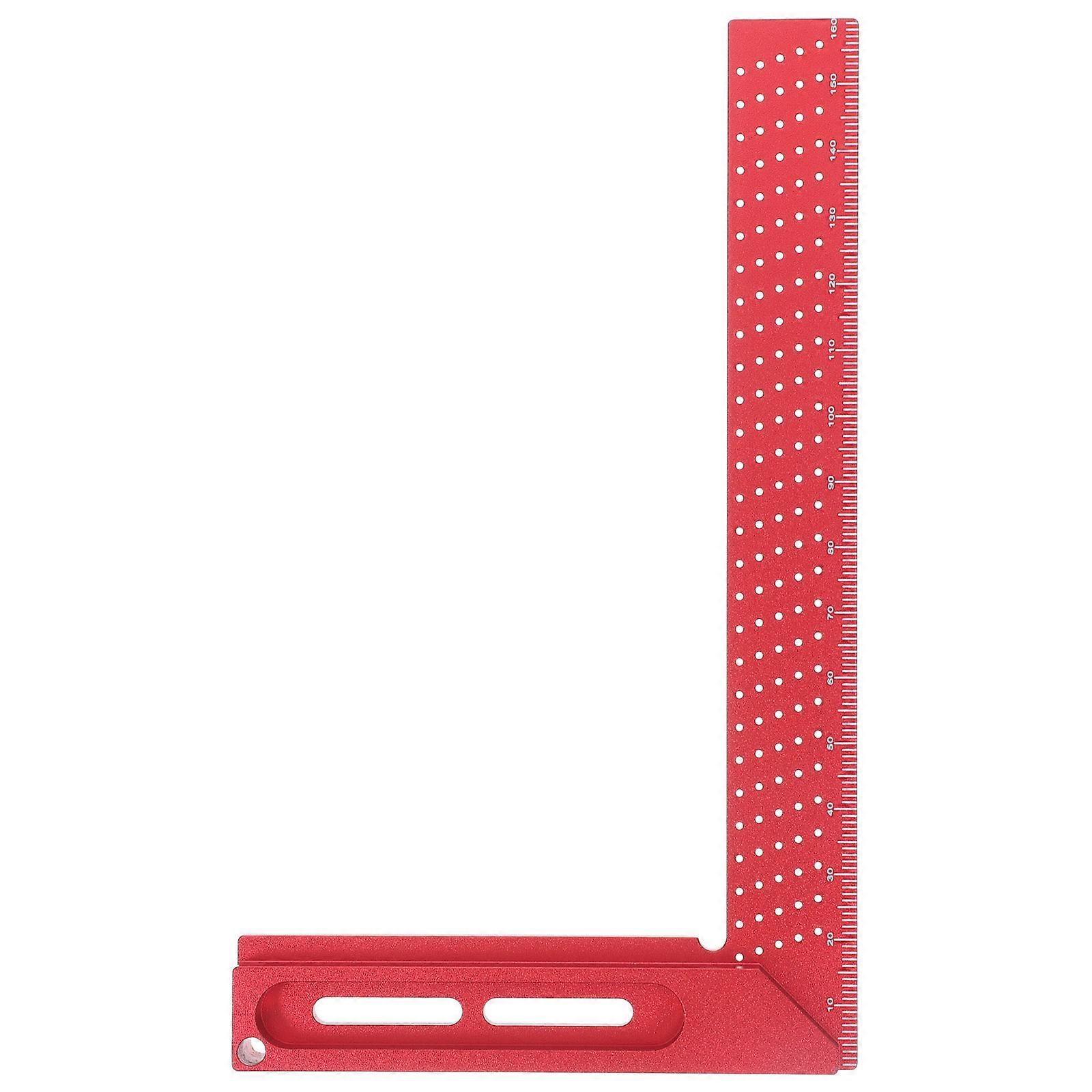 High Precision Aluminum Alloy Woodworking Square Ruler with Metric Height Scale for Accurate Carpentry Measurements