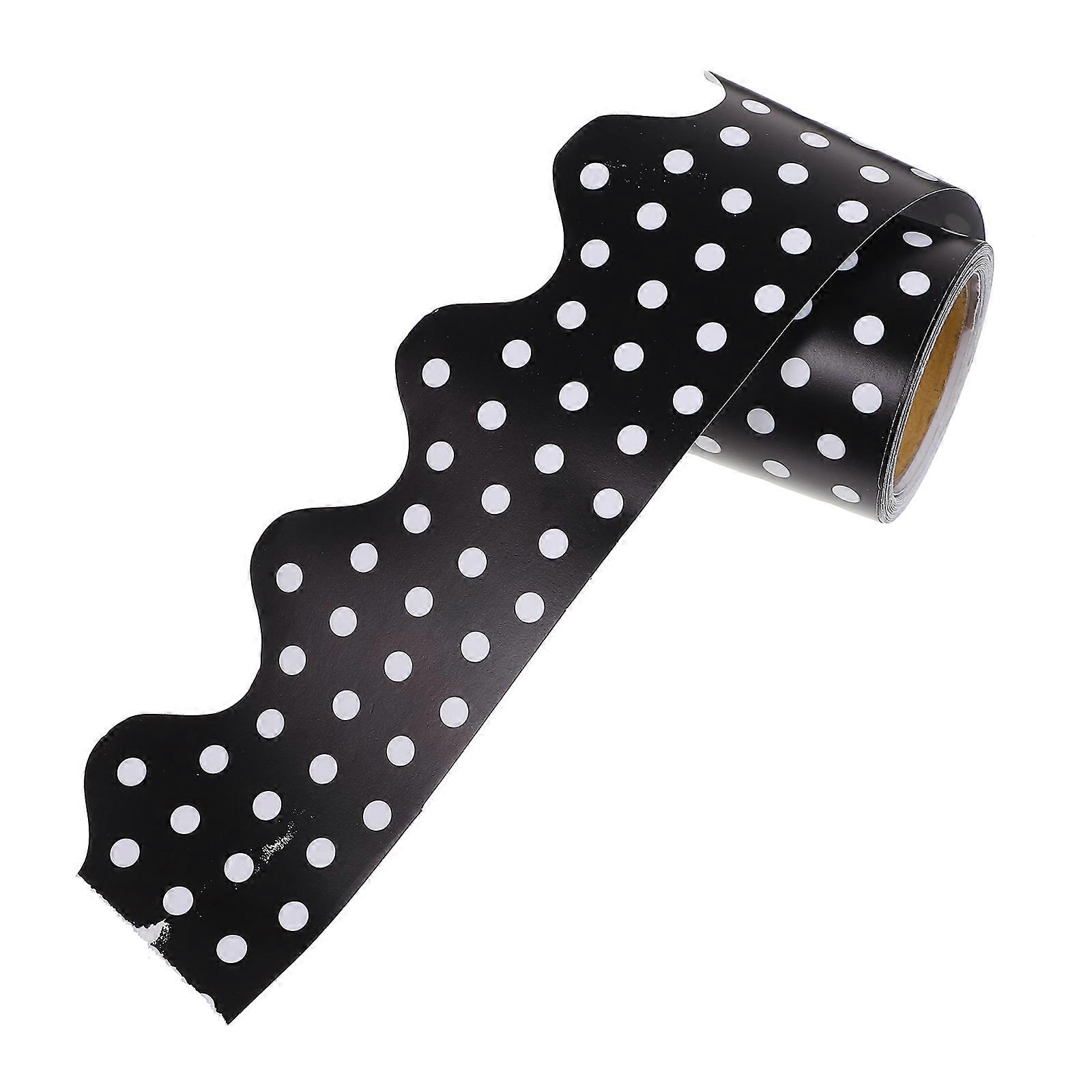 Creative Black Bulletin Board Border Sticker Roll For Classroom Decoration Meetings 1500X7X0.1CM Enhance Your DIY Skills 1Roll