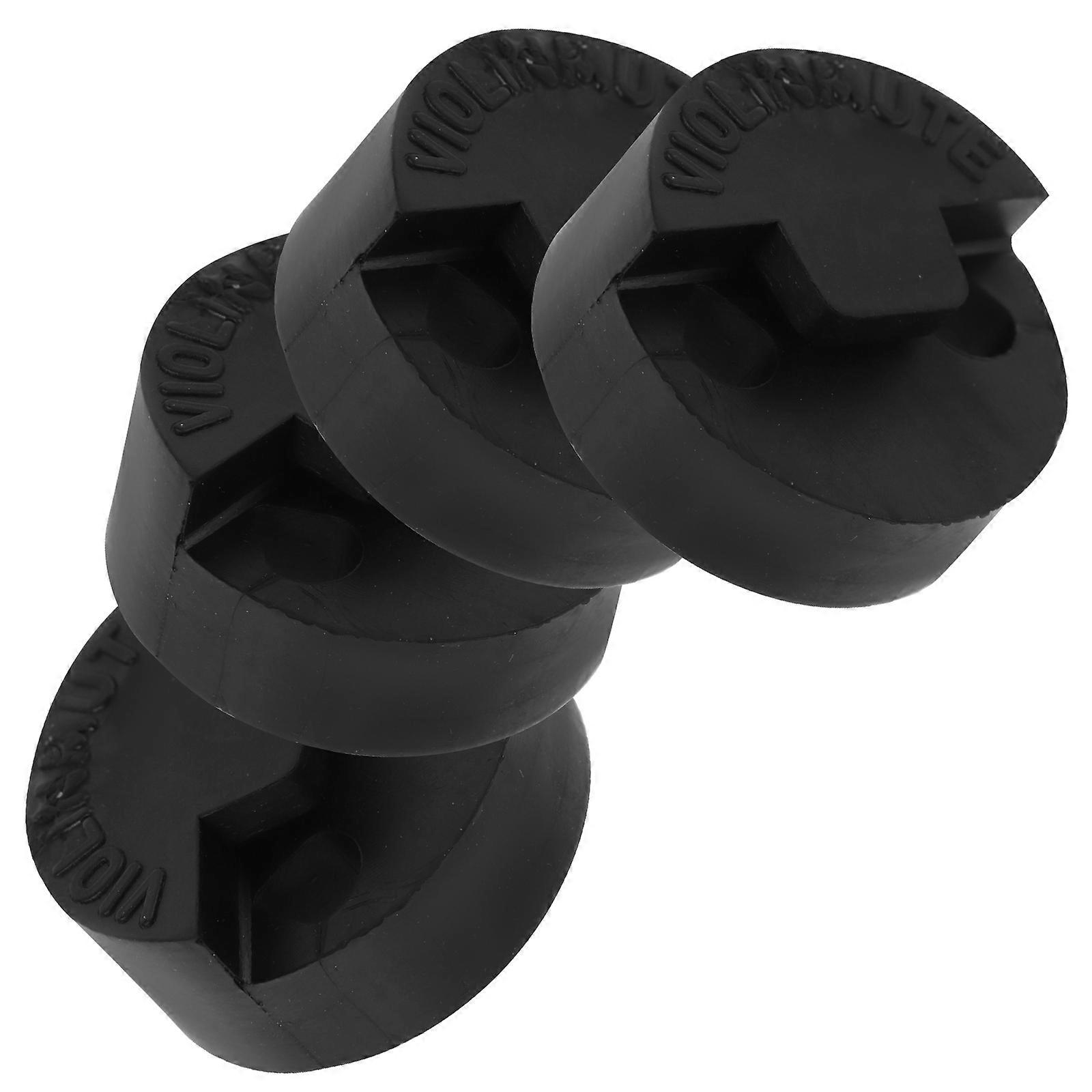 Convenient Practice Mute For Violin Instrument Black 4Pcs Sound Muting For Beginners