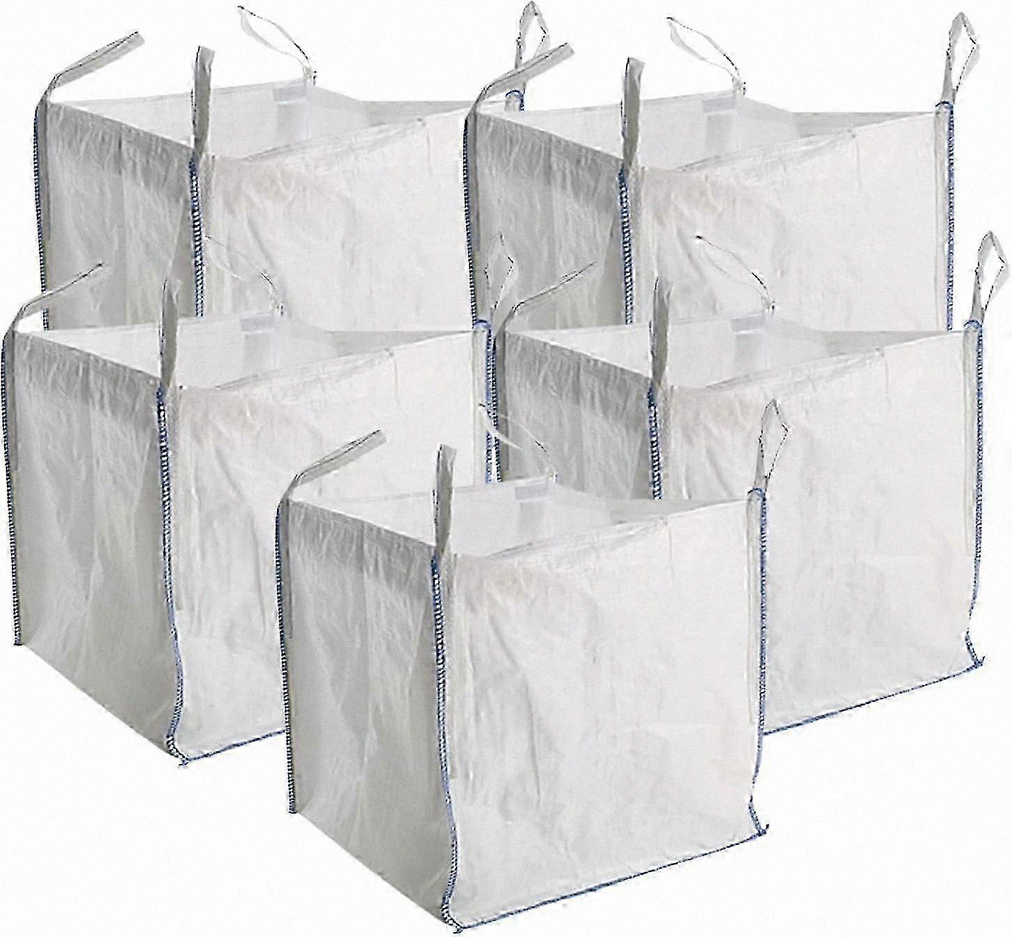 5 x nové FIBC pytle na velkoobjemový zahradní odpad, 1 tuna, jumbo pytle, skladovací pytel pro vysokou odolnost