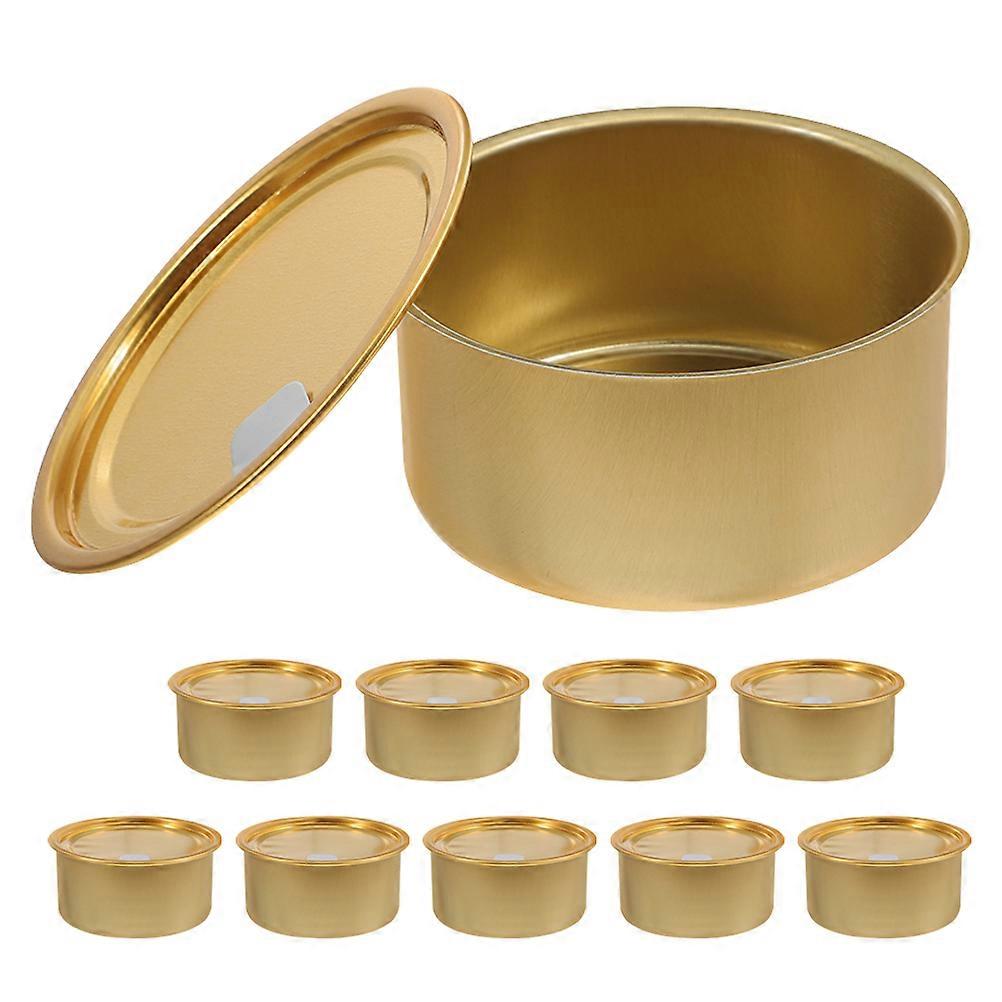 Worgeous 10pcs Aluminum Can Cookie Tin Tea Canister Airtight Small Can Empty Pet Food Can Food Self Sealing Treat Boxes