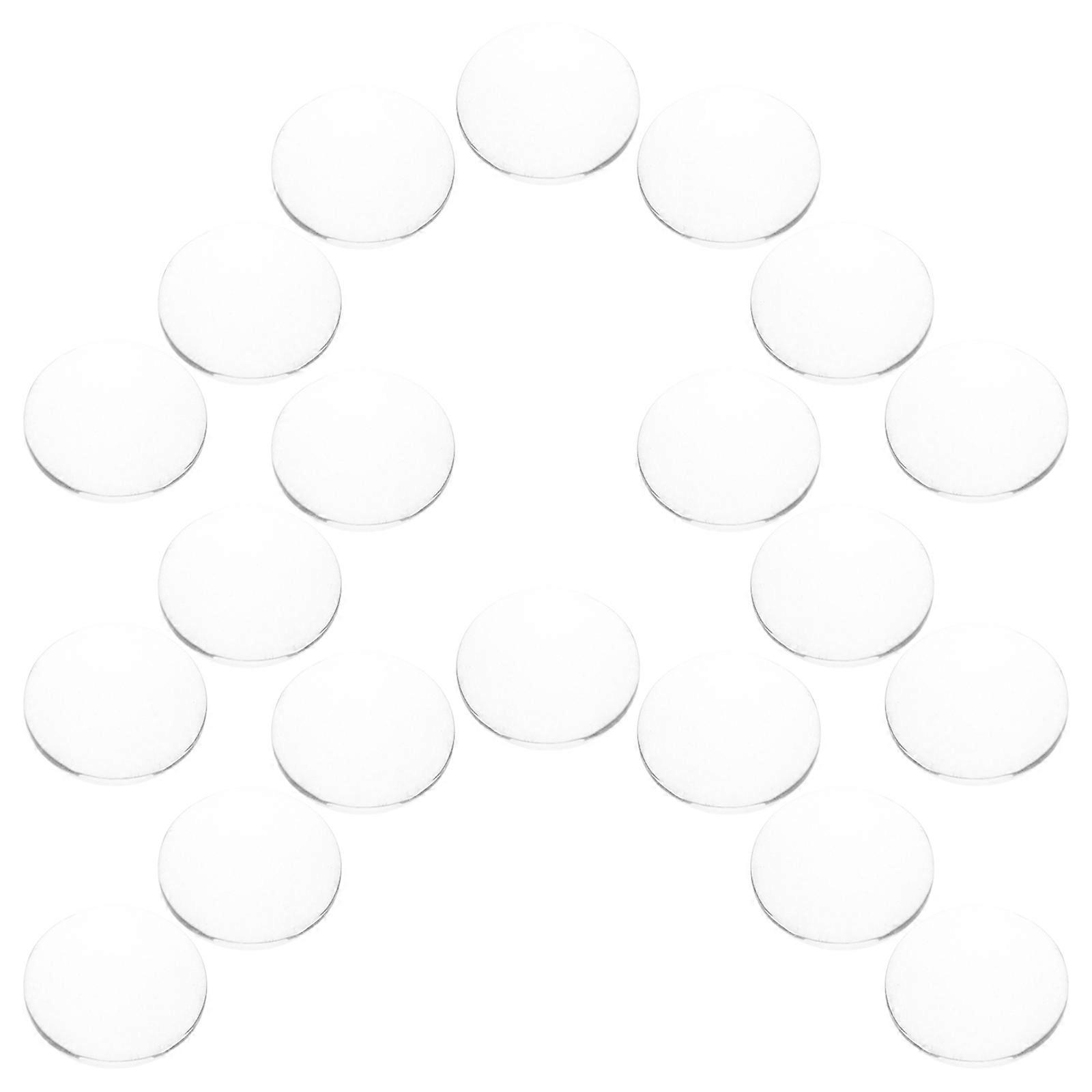 20pcs Transparent Glass Nail Polish Display Cards for DIY Training Practicing 1.5cm